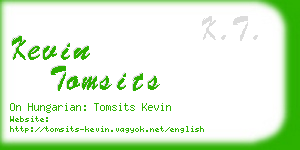 kevin tomsits business card